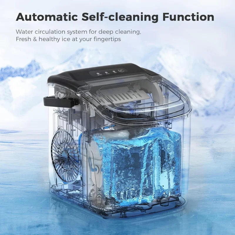 Portable Ice Maker Machine, 26Lbs/Day, 9 Bullet Ice Fast