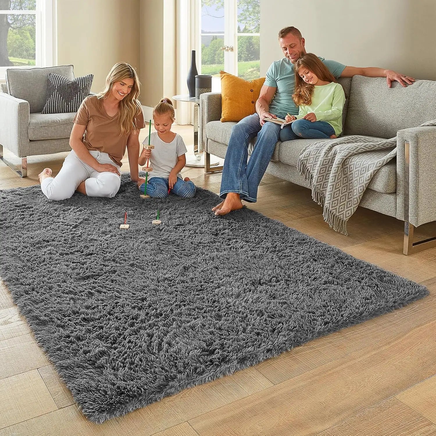 Soft Tie-Dyed Carpet - VIKAMA Modern Home Floor Mat